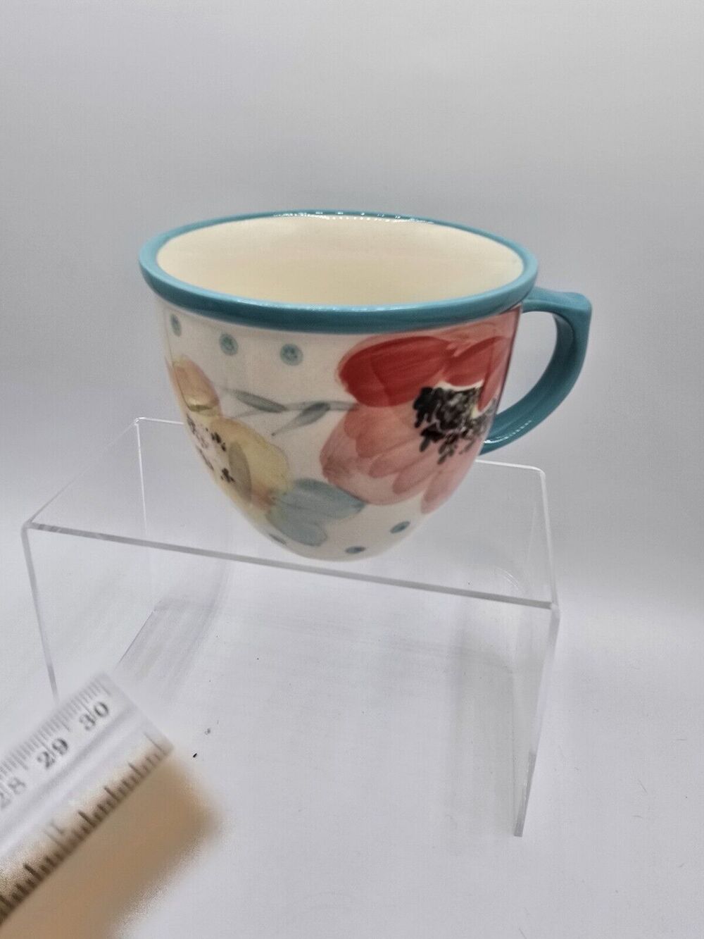 The Pioneer Woman Vintage Bloom Turquoise Ceramic 16-Ounce